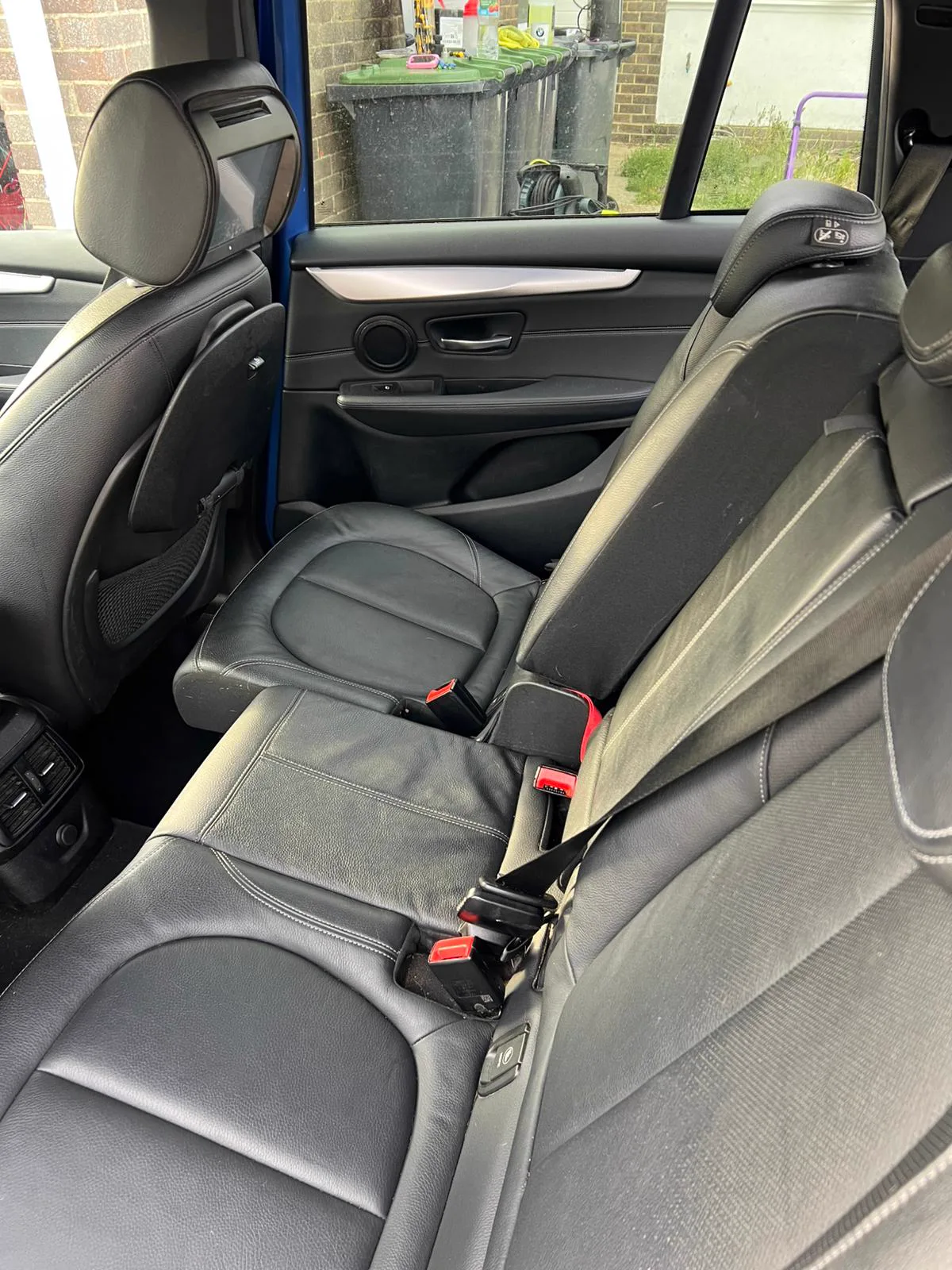 Rear leather seats restored to like-new condition in a BMW 2 Series, Hampshire