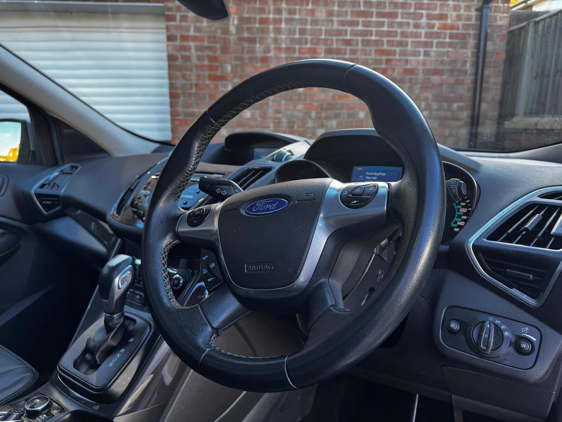 Ford Kuga steering wheel and dashboard after an interior detail near Waterlooville